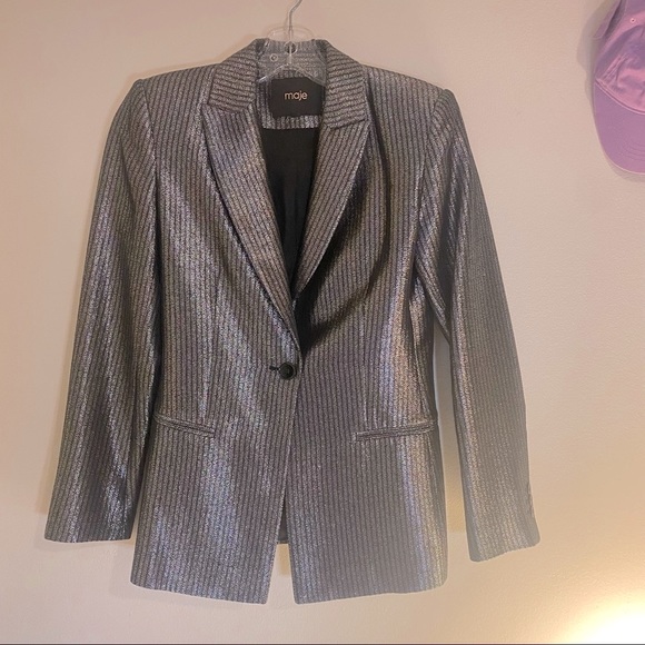 MAJE silver gorgeous blazer - Picture 1 of 15